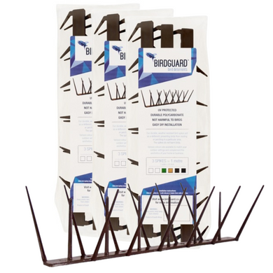 Birdguard Bird Spikes, Bird Spike , Stops Birds, Front Side, Brown 3M, bird control