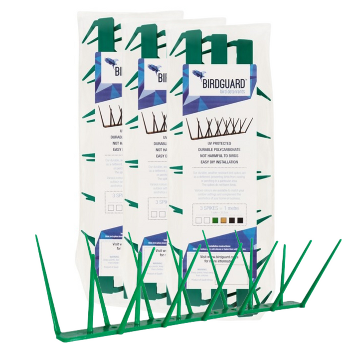 Birdguard Bird Spikes, Bird Spike , Stops Birds , Front Side, Green 3M, bird control