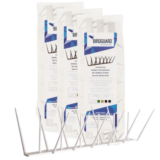 Birdguard Bird Spikes, Bird Spike , Stop Birds , Front  Side, White 3M, bird control